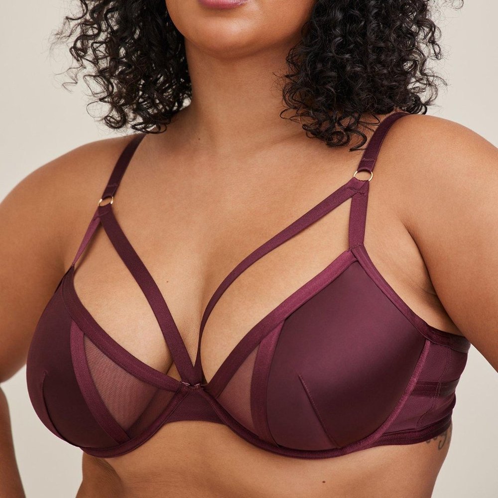 Torrid Strappy Satin Plunge Bralette